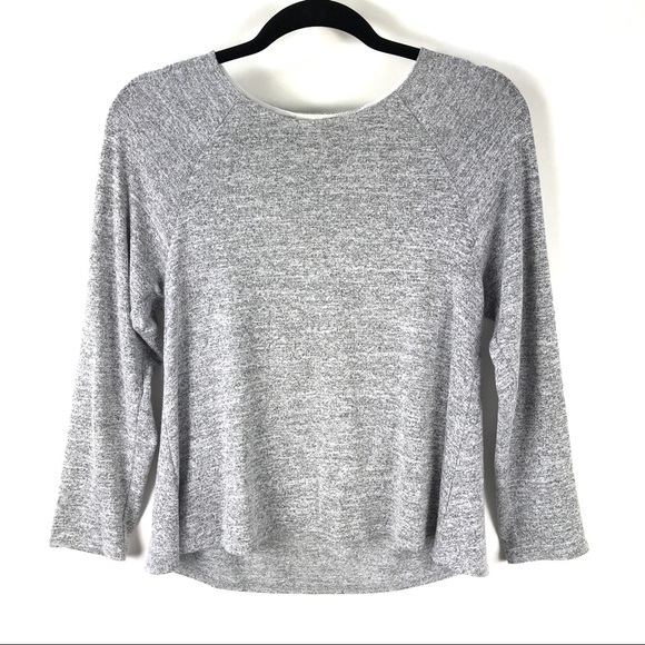 Wilfred Tops - Aritzia Wilfred Free Medium Heather White/Gray Top
